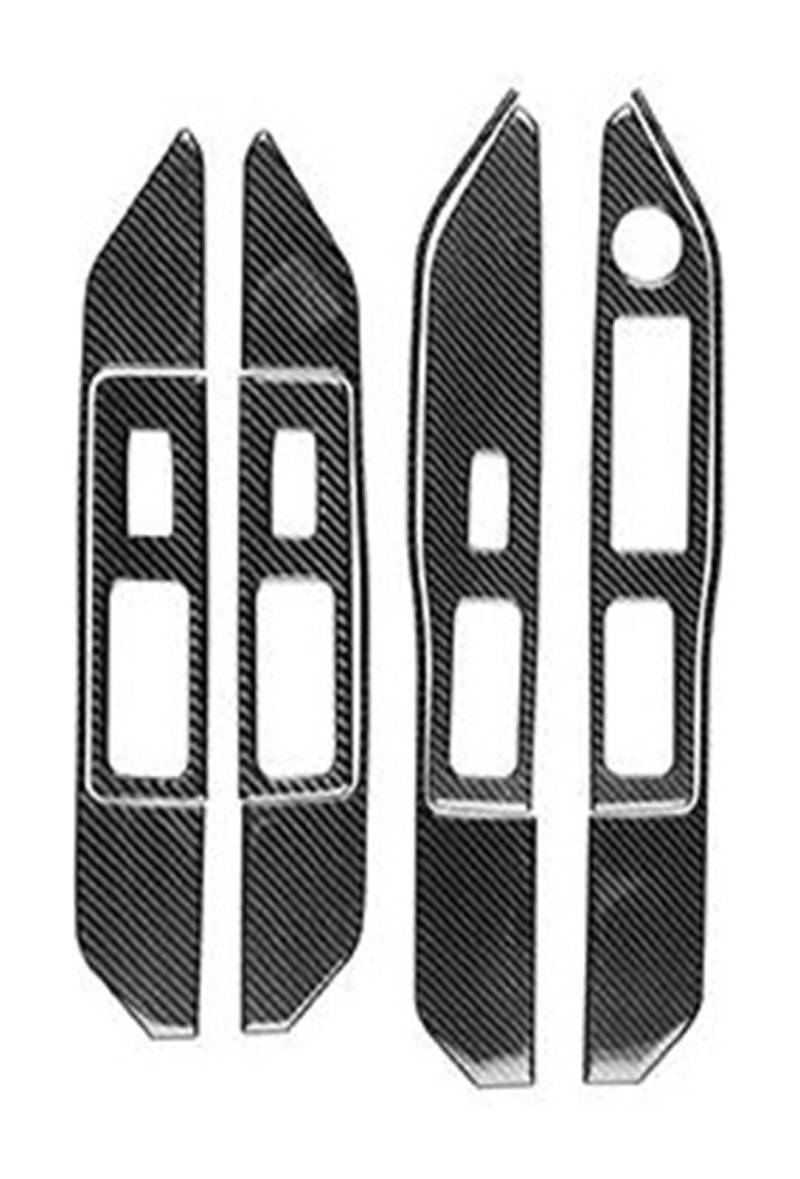 Fensterheberschalter Für Dodge Für Caliber 2007 2008 Kohlefaser-Fensterheber-Bedienknopf-Panel-Trimm-Auto-Innendekor-Aufkleber(3 Red LHD) von LAPPGNGFYA