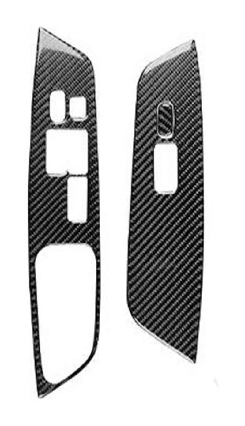 Fensterheberschalter Für Hyundai Für Veloster 2011-2017 Carbon Fiber Fensterheber Control Button Panel Abdeckung InteriorDecorative Aufkleber(Black Lhd) von LAPPGNGFYA