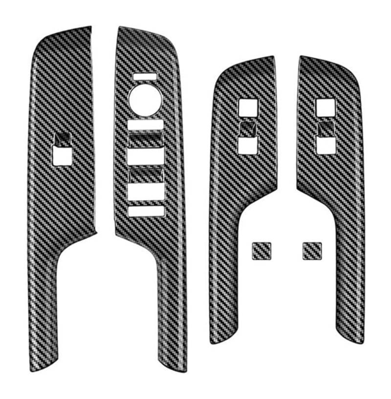 Fensterheberschalter Für KONA 2024+ Auto-Lift-Steuerschalter-Taste Tür-Armlehnen-Abdeckung Panel Fensterglas-Zierrahmen Kohlefaser-Muster von LAPPGNGFYA