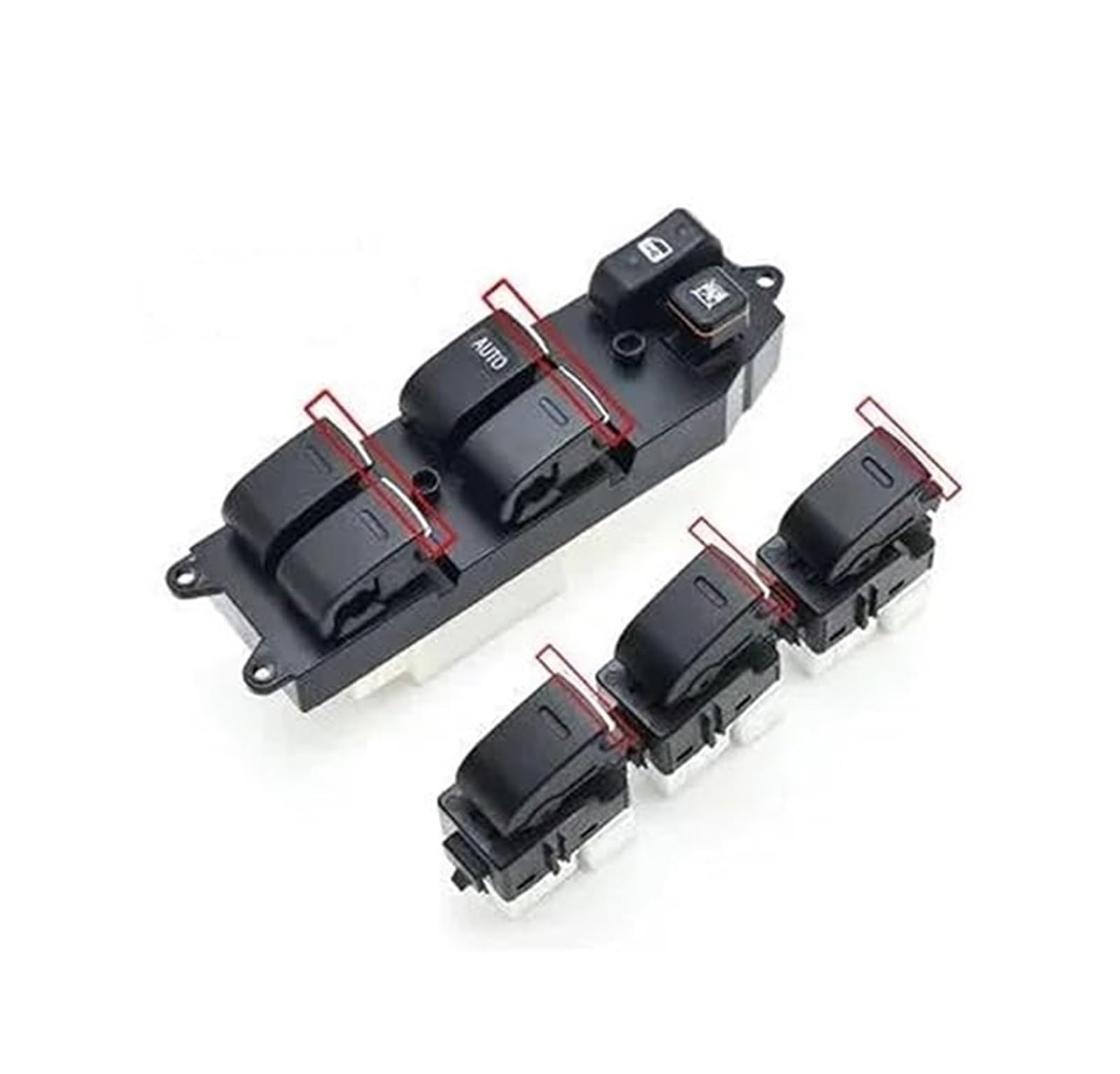 Fensterheberschalter Für M4 2012-2015 Für Haval Für H1 2016 2017 Auto-Hebebühnen-Steuerschalter-Taste Fensterheber-Türglas-Heber-Regler(1 Set) von LAPPGNGFYA