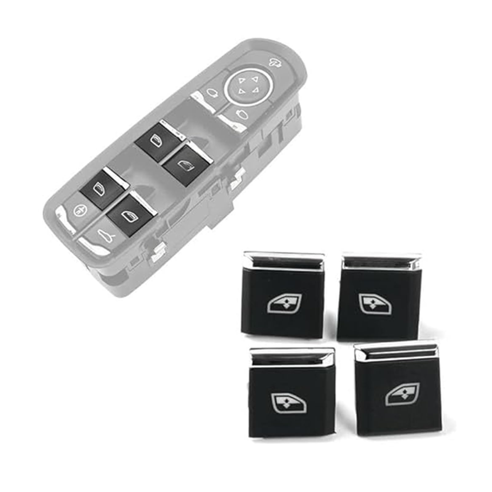 Fensterheberschalter Für Macan 2014-2018 Für Cayenne 2010-2016 Elektrische Fenster Schalter Auto Taste Kappe Abdeckung Fahrer Master Seite(4Pcs Driver side) von LAPPGNGFYA