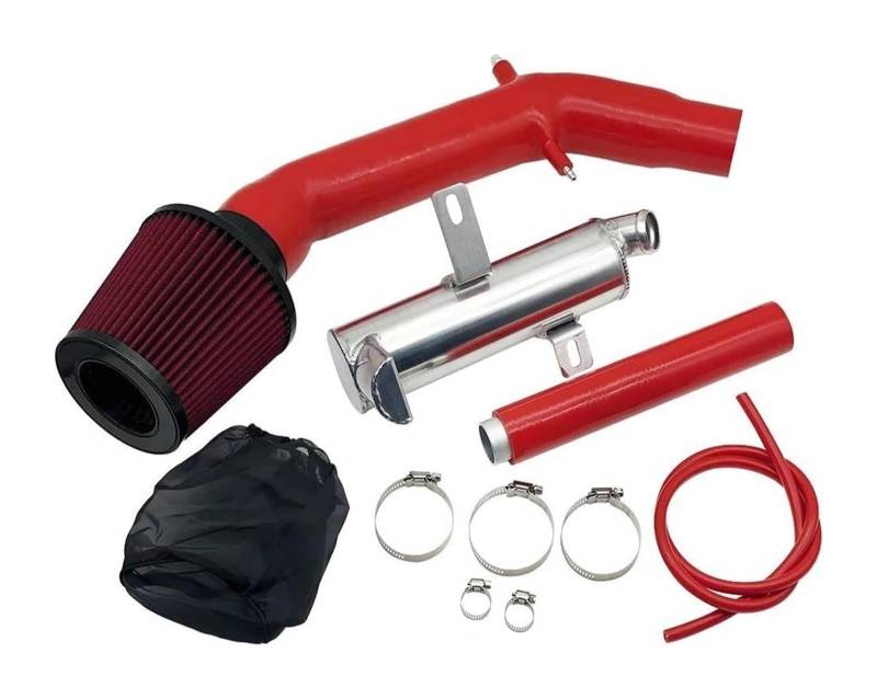 Für Abarth 500 595 695 Mit Aluminium Reduzieren Wischer Tank Luftfilter Silikon Intake Modifizierte Kit Auto Lufteinlass Luftfilter Ansaugschlauch(rot) von LAPPGNGFYA