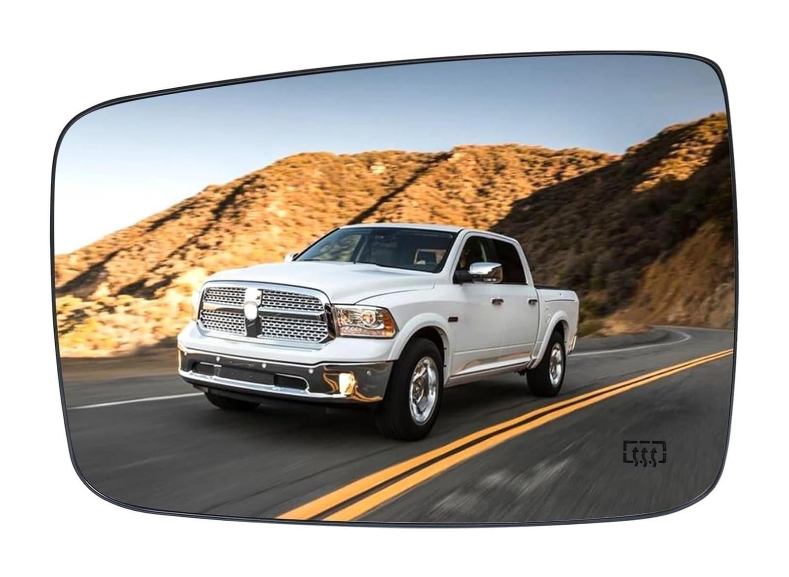Für Dodge Für Ram 1500 2500 2013 2014 2015 2016 2017 2018 Seite Beheizte Flügel Spiegel Glas Rück 68079363AA 68079362AA Spiegelglas Außenspiegel(Left) von LAPPGNGFYA