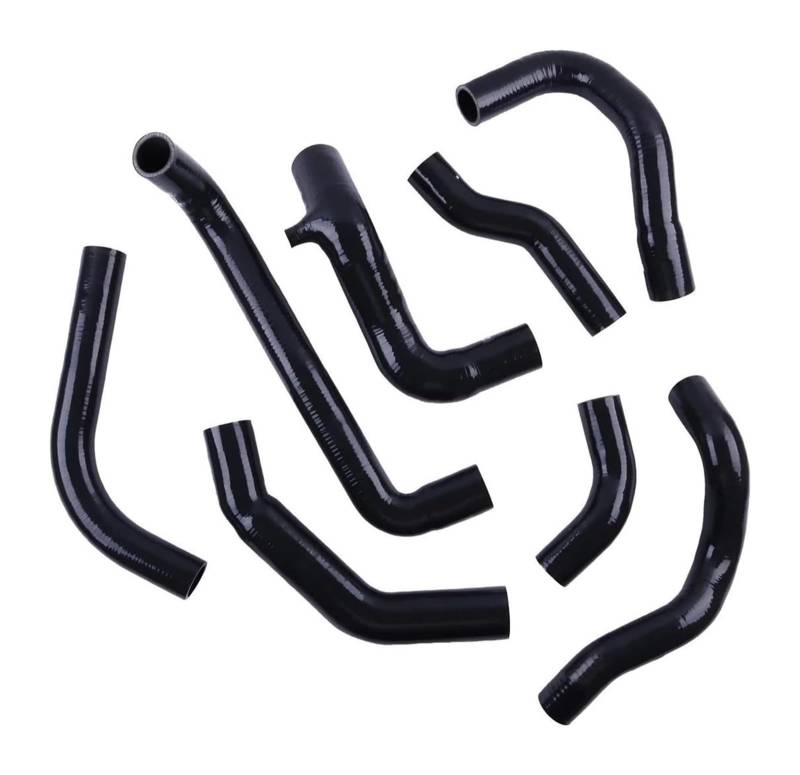 Für Dodge Für Stealth 6G72 3.0L V6 Silikon Turbo Inter Schlauch Rohr Rohr Kit Auto Air Intake Luftfilter Ansaugschlauch(Schwarz) von LAPPGNGFYA