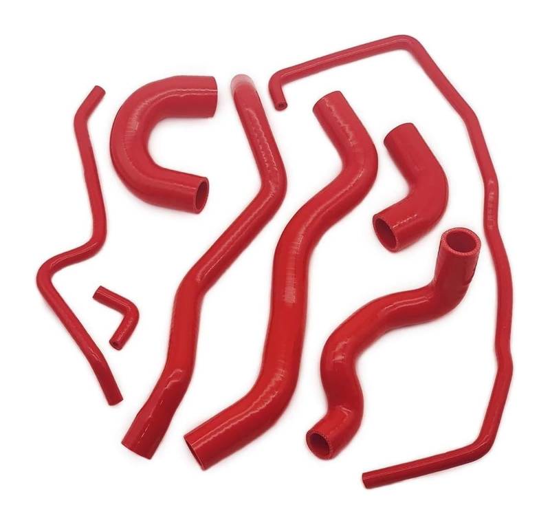 Für Fiat Für Abarth 500 595 695 Silikon Ansaugschlauch Ersatz Leistungsteile Silikon Wasserkühler Kühlrohr Kit Luftfilter Ansaugschlauch(rot) von LAPPGNGFYA