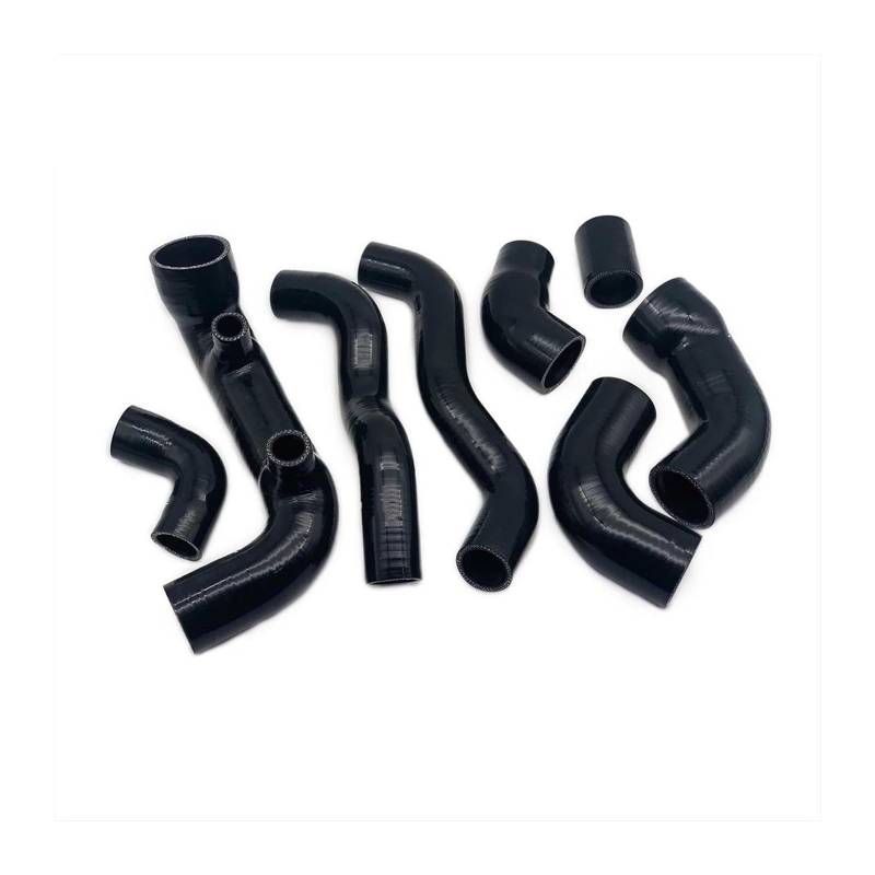 Für Fiat Für Uno Für Turbo Dh 1,3 MK1 1983-1989 Ladeluftkühler Kühler Lufteinlass Repalcement Stecker Silikon Schlauch Kit Luftfilter Ansaugschlauch(Schwarz) von LAPPGNGFYA