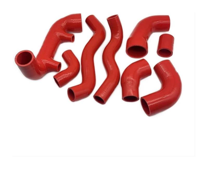 Für Fiat Für Uno Für Turbo Dh 1,3 MK1 1983-1989 Ladeluftkühler Kühler Lufteinlass Repalcement Stecker Silikon Schlauch Kit Luftfilter Ansaugschlauch(rot) von LAPPGNGFYA