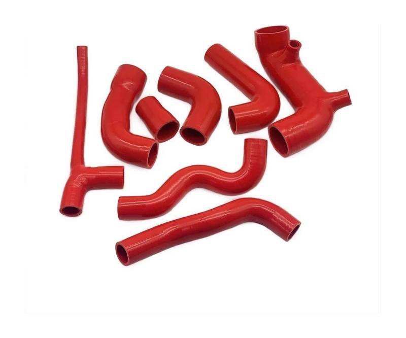 Für Fiat Für Uno Für Turbo Dh 1,4 MK2 1989-1995 Ladeluftkühler Kühler Lufteinlass Repalcement Stecker Silikon Schlauch Kit Luftfilter Ansaugschlauch(rot) von LAPPGNGFYA