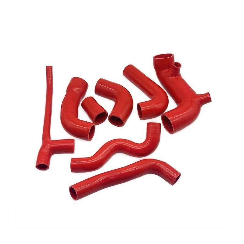 Für Fiat Für Uno Turbo 1,4 MK2 1989-2005 Turbo Zu AirBox Ansaugrohr Anschluss Schlauch Air Intake Silikon Schlauch Luftfilter Ansaugschlauch(Total Kit Red) von LAPPGNGFYA