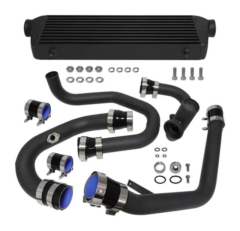 Für VW Für G&olf Für GTI Für J&etta MK4 1.8L Turbolader 1998-2005 Bolt On Front Mount Intercooler Pipe Kit Aluminium Luftfilter Ansaugschlauch(Schwarz) von LAPPGNGFYA