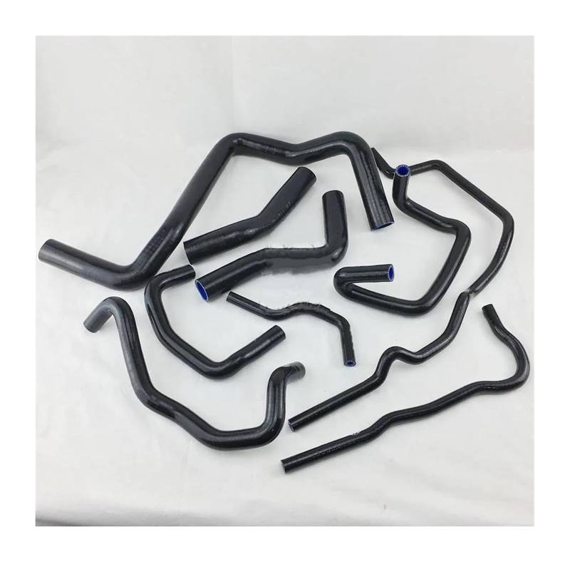 Für VW Für G&olf Mk4 1,8 T Für Turbo 1999-2006 Silikon Kühler Schlauch Kit ROT/BLAU/SCHWARZ Auto Air Intake Luftfilter Ansaugschlauch(Schwarz) von LAPPGNGFYA