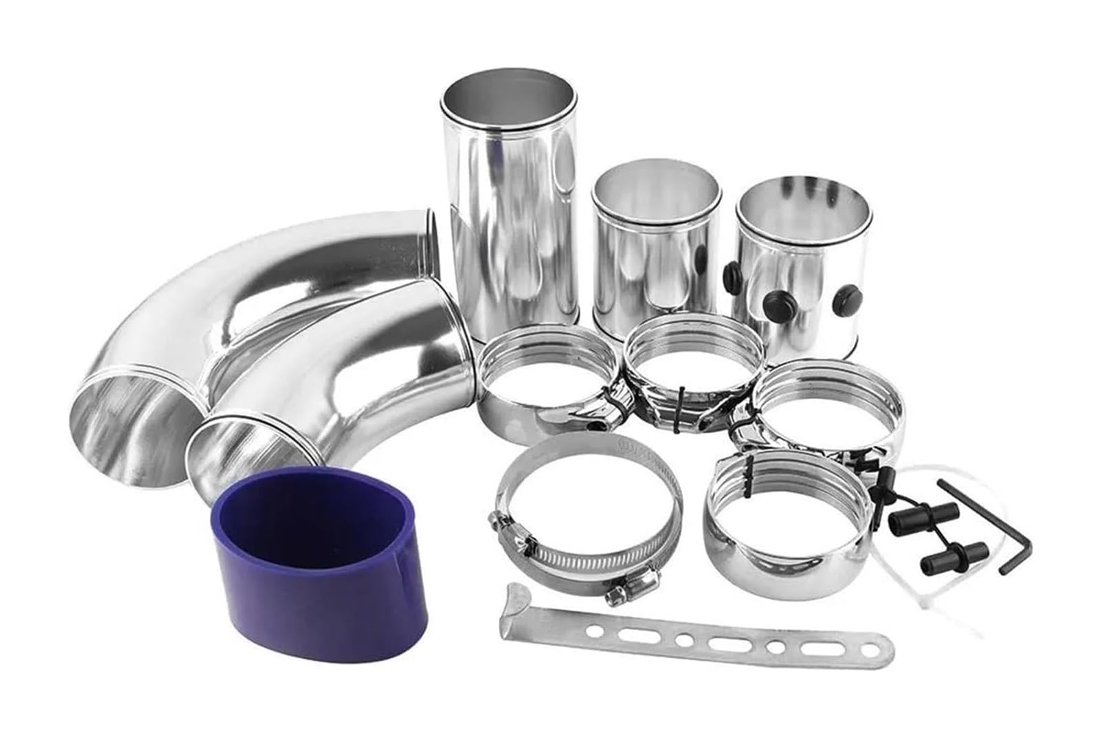 Universal 76mm Turbo Kit Lufteinlass Aluminium Rohr Auto Kühlsysteme Kalten Eintritt Kanal Schnorchel Verteiler Luftfilter Ansaugschlauch von LAPPGNGFYA