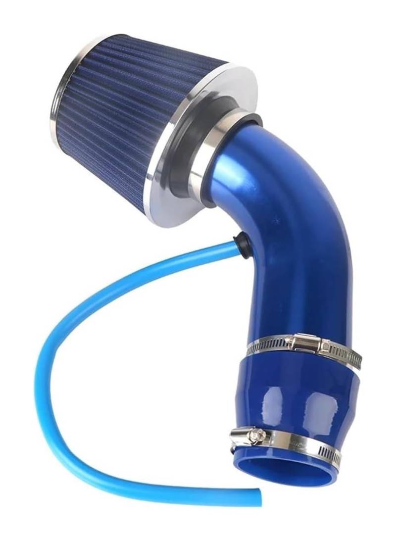 Universal Truck Automotive Zubehör 76mm/3 Zoll Auto Luftfilter Mit Rohr Rohr Air Intake System Turbo Induction Kit Aluminium Luftfilter Ansaugschlauch(Blau) von LAPPGNGFYA