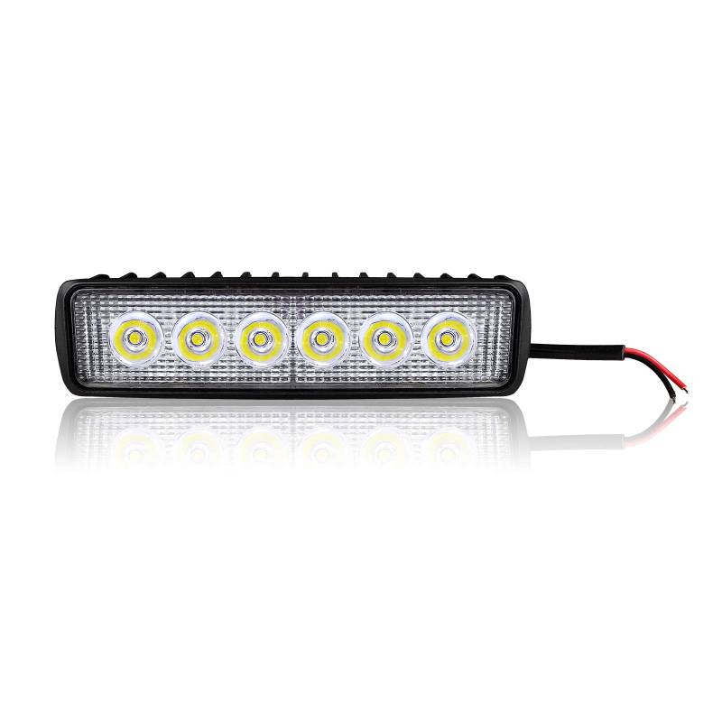 LARS360 18W LED Arbeitsscheinwerfer Bar Offroad Flutlicht Fluter 4 Stück 10V-30V Rückfahrscheinwerfer Zusatzscheinwerfer Scheinwerfer Für Trecker KFZ Bagger SUV, UTV, ATV von LARS360