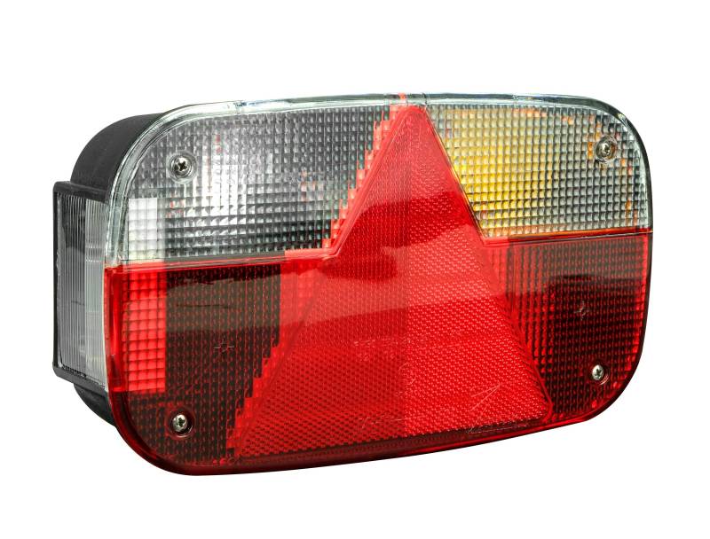 LAS 10138 Rückleuchte Anhänger MULTIPOINT 3, Rechts, mit seitlicher Kennzeichenbeleuchtung, rot von LAS