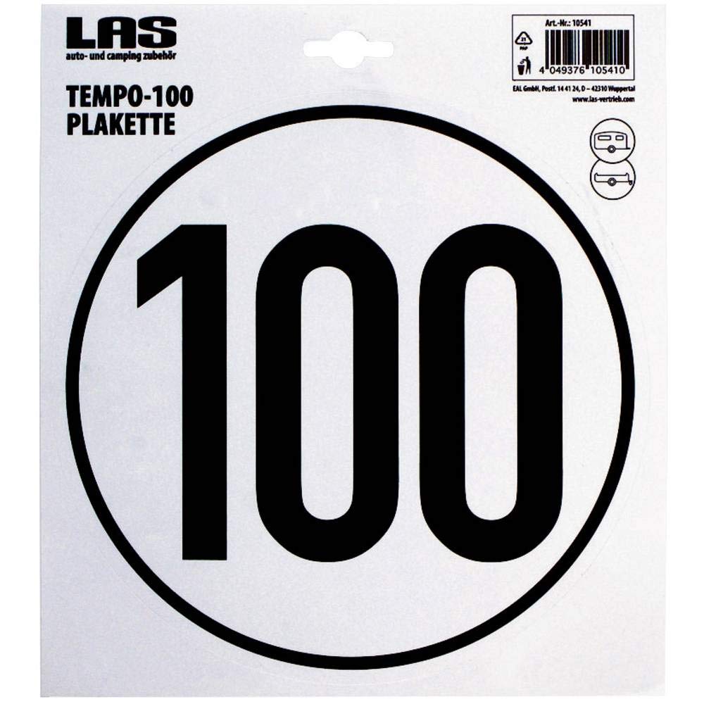 LAS 10541 100 km/h Tempo-Plakette LAS 10541 100 km/h Tempo-Plakette von LAS
