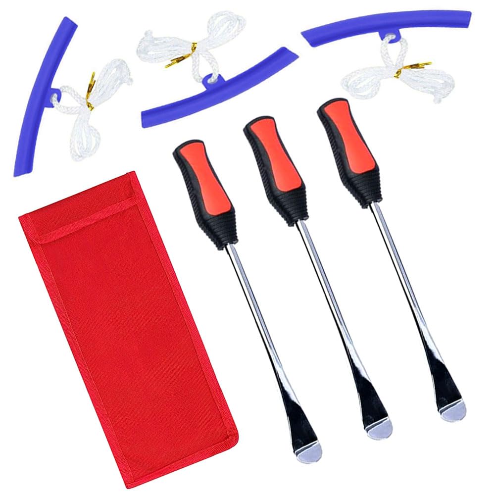 LATRAT 3pcs Reifenheber montierhebel Werkzeug 3pcs Rad Felge Protektoren Tool Kit, Reifenventilkappen, Für Motorrad/Fahrrad/Auto Reifen von LATRAT