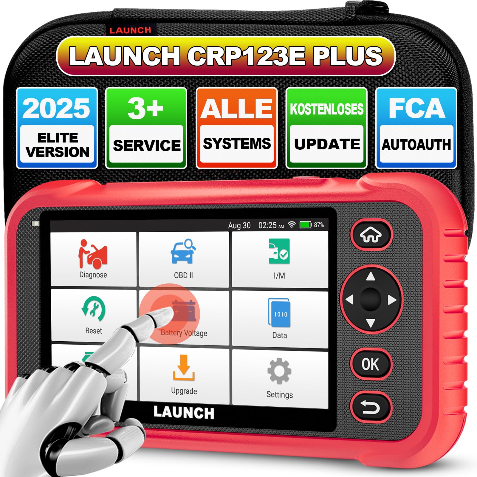 LAUNCH CRP123E Plus OBD2 Diagnosegerät Scanner Alle Systeme für ENG/at/ABS/SRS/Door/EPB/EES/Armaturenbrett etc, mit 3 Rückstellservice SAS, Öl-Reset, elektrische Drosselklappe neu Lernen LAUNCH CRP123E Plus OBD2 Diagnosegerät Scanner Alle Systeme für ENG/at/ABS/SRS/Door/EPB/EES/Armaturenbrett etc, mit 3 Rückstellservice SAS, Öl-Reset, elektrische Drosselklappe neu Lernen von LAUNCH