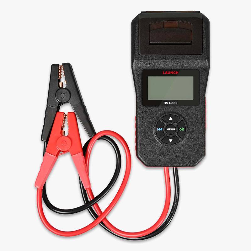 LAUNCH Europe BST-860 Batterietester KFZ/Digitale Autobatterie-Tester Ladesystem Anlasstester mit Integrierter Thermodrucker 6V 12V 24V, Schwarz von LAUNCH