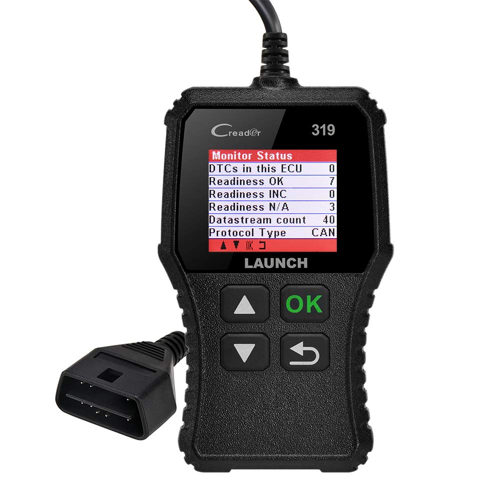 Launch CR319 Auto-Diagnose-Scanner OBD2/EOBD/Can, zum Lesen und Löschen von Motorfehler-Codes, EVAP-Tester und O2-Sensor, mit Codedefinitionssuche, geeignet für Anfänger Launch CR319 Auto-Diagnose-Scanner OBD2/EOBD/Can, zum Lesen und Löschen von Motorfehler-Codes, EVAP-Tester und O2-Sensor, mit Codedefinitionssuche, geeignet für Anfänger von LAUNCH