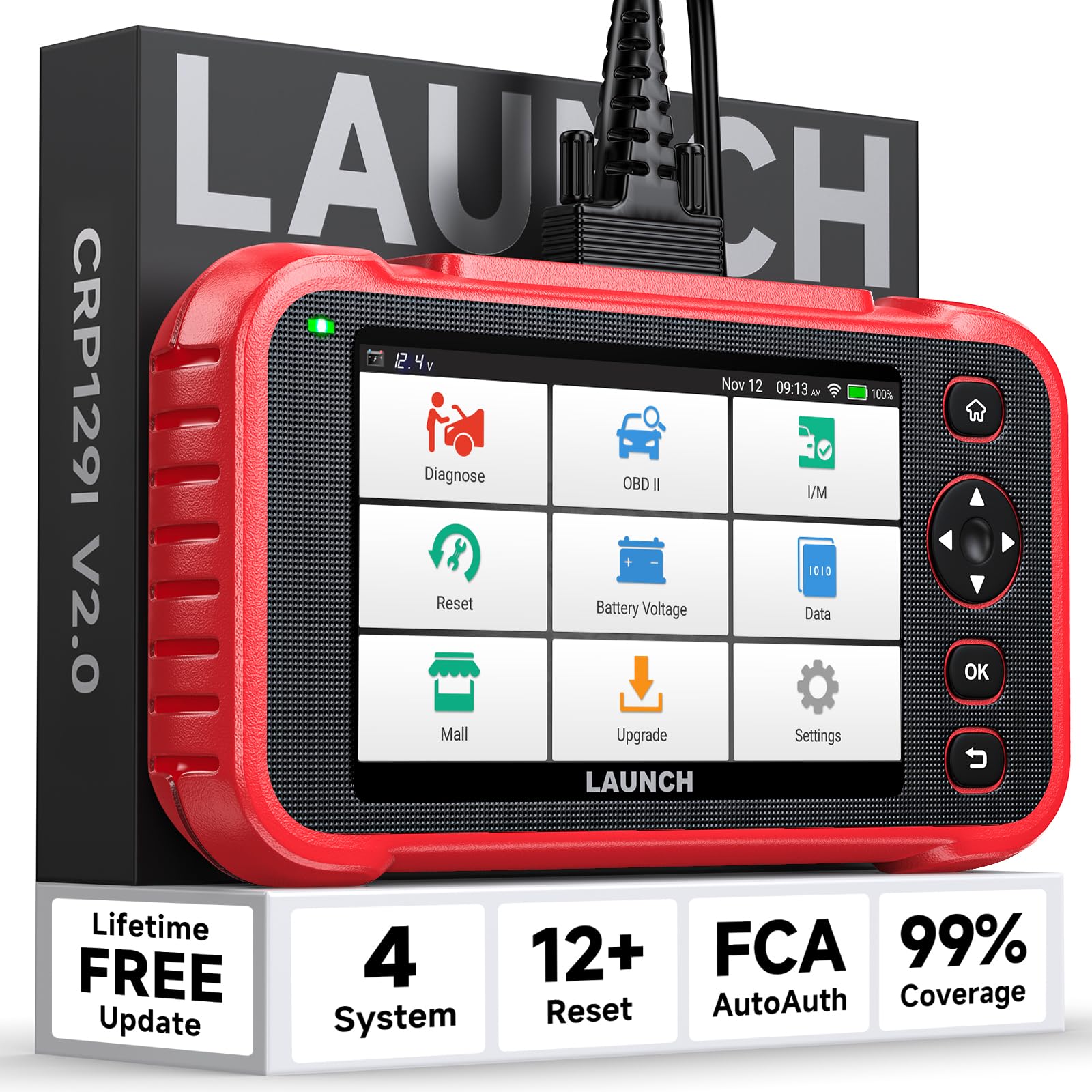 LAUNCH CRP129I V2.0 OBD2 Diagnosegerät, 4 System Diagnosegerät Auto mit 12 Reset, Motor Getriebe ABS SRS, Lifetime Fr-ee Update, ABS/SAS/Öl/BAT/DPF/TPMS Reset Auto VIN Diagnosegerät für Alle Fahrzeuge LAUNCH CRP129I V2.0 OBD2 Diagnosegerät, 4 System Diagnosegerät Auto mit 12 Reset, Motor Getriebe ABS SRS, Lifetime Fr-ee Update, ABS/SAS/Öl/BAT/DPF/TPMS Reset Auto VIN Diagnosegerät für Alle Fahrzeuge von LAUNCH