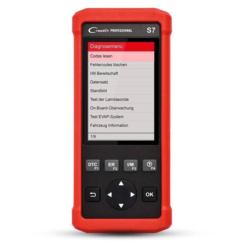 LAUNCH Europe Creader Professional S7 Diagnosegerät OBD2 5 Fahrzeugmarken CRPS7 Rot von LAUNCH