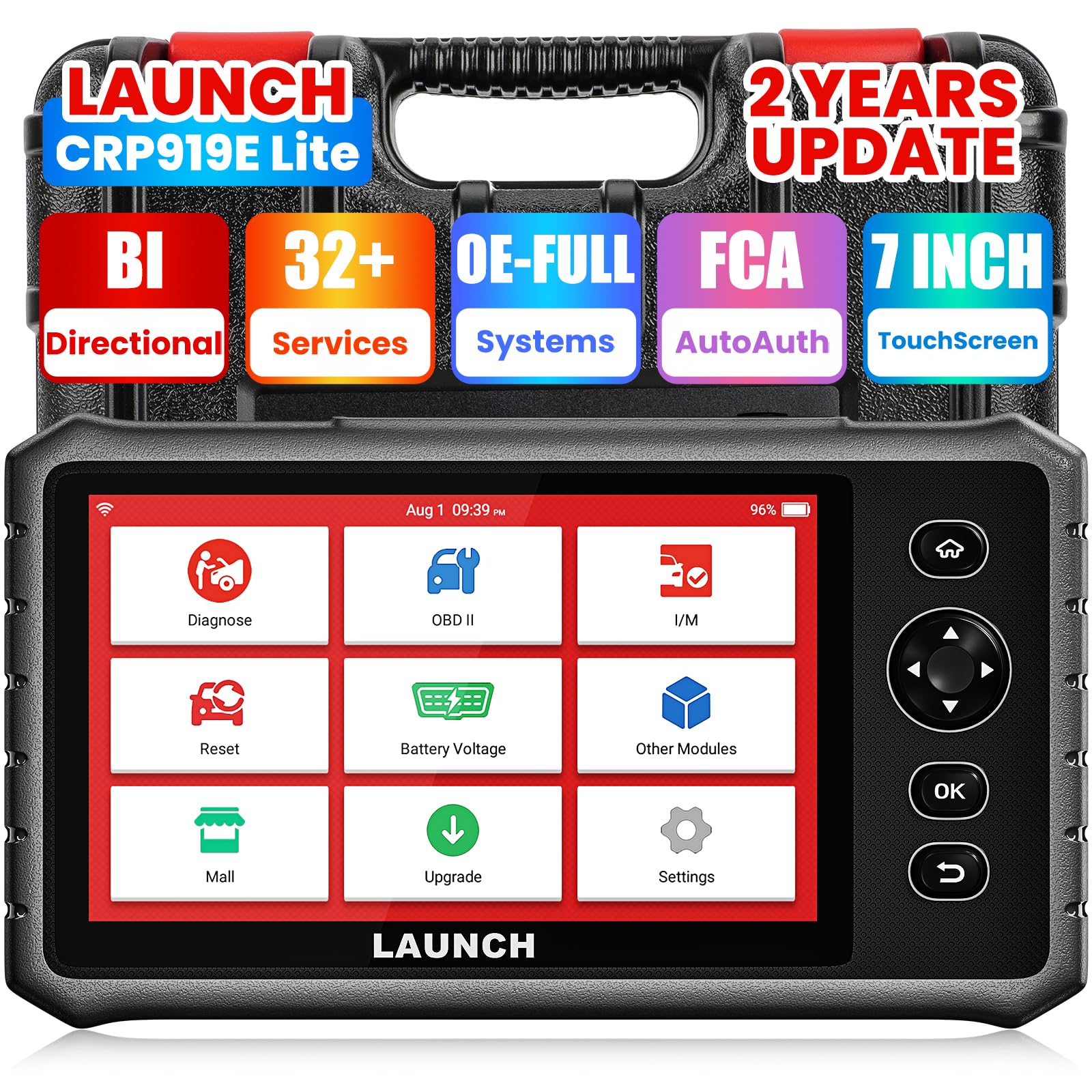 LAUNCH X431 OBD2 Diagnosegerät CRP919E Lite, Vollständige Systemdiagnose KFZ-Codeleser, Bidirektional Auto Scanner mit 32+ Reset, Europa 99% Automodelle, FCA Autoauth, 2 Jahren Update, 2025 Modelle LAUNCH X431 OBD2 Diagnosegerät CRP919E Lite, Vollständige Systemdiagnose KFZ-Codeleser, Bidirektional Auto Scanner mit 32+ Reset, Europa 99% Automodelle, FCA Autoauth, 2 Jahren Update, 2025 Modelle von LAUNCH