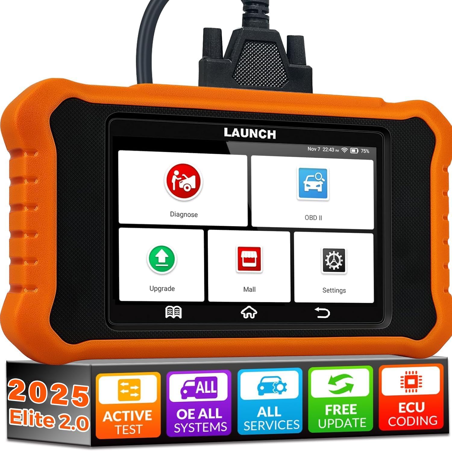 LAUNCH X431 Creader Elite 2.0 OBD2 Diagnosegerät für BMW/für Mini/für Rolls Royce Gleiche Funktion wie LAUNCH X431 Diagnosegerät Tool,vollständige System,50+ Reset,aktiver Test,ECU-Codierung LAUNCH X431 Creader Elite 2.0 OBD2 Diagnosegerät für BMW/für Mini/für Rolls Royce Gleiche Funktion wie LAUNCH X431 Diagnosegerät Tool,vollständige System,50+ Reset,aktiver Test,ECU-Codierung von LAUNCH