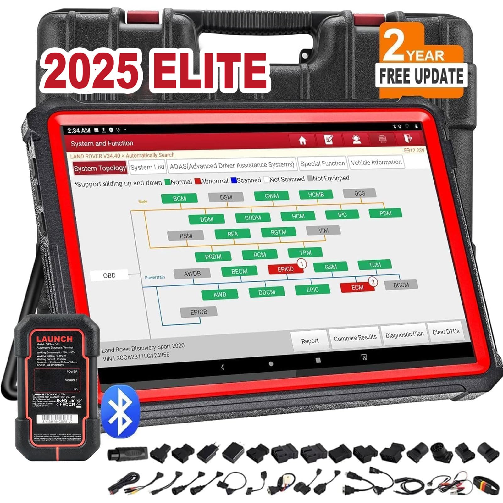 Launch X431 PRO3S+ V5.0 OBD2 Diagnosegerät OE-Level voll System Scanner mit ECU Codierung, Bidirektionaler Steuerung, FCA Diagnosegerät Auto mit 55+ Reset Service,ABS, Öl, EPB, DPF, BMS, SAS usw Launch X431 PRO3S+ V5.0 OBD2 Diagnosegerät OE-Level voll System Scanner mit ECU Codierung, Bidirektionaler Steuerung, FCA Diagnosegerät Auto mit 55+ Reset Service,ABS, Öl, EPB, DPF, BMS, SAS usw von LAUNCH