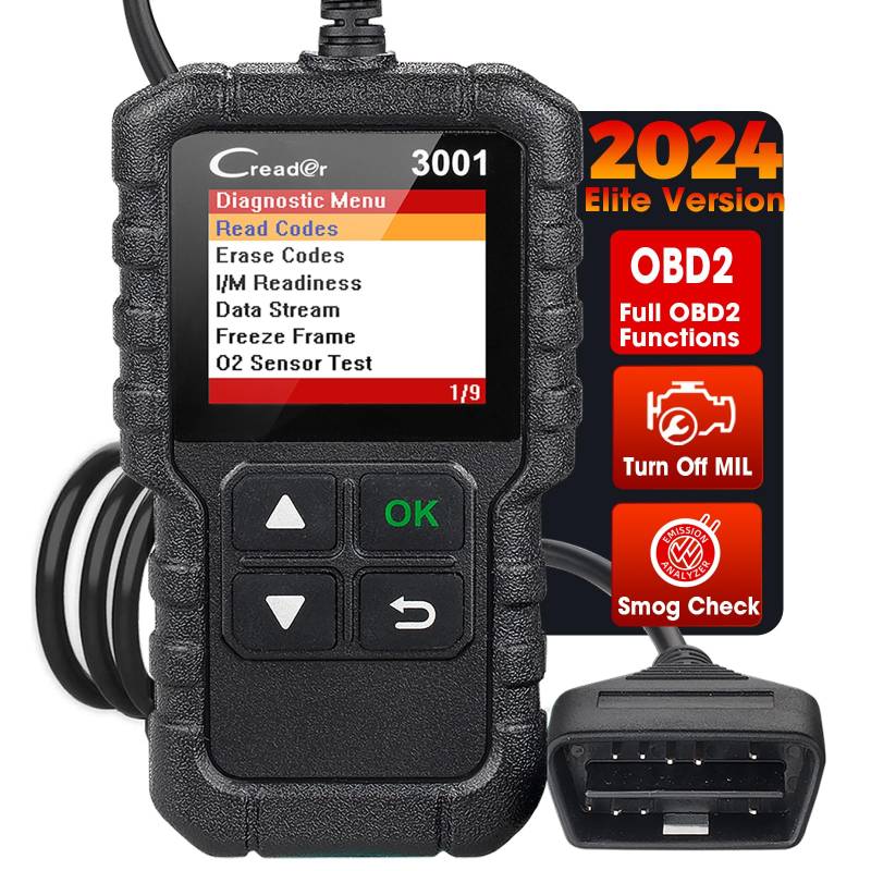 LAUNCH Creader 3001 obd2 diagnosegerät, Automotor Fehler-Code Scanner für Europäische OBD II/EOBD Protokolle nach 2000, Auto diagnose scan tool von LAUNCH