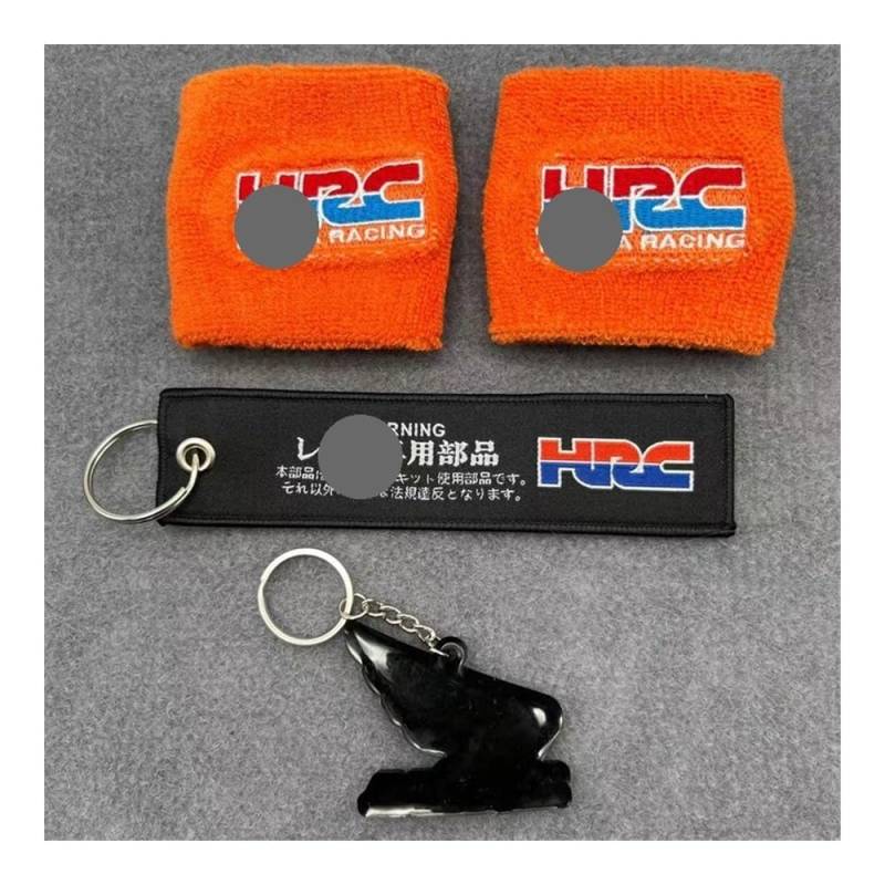 Heizöl Tankdeckel Motorrad Mo&torrad HRC Stickerei Logo Flüssigkeit Öl Vorne Hinten Bremse Kupplung Reservoir Tasse Abdeckung Socken Für CBR600RR CBR1000RR RE&PSOL von LAUTIE