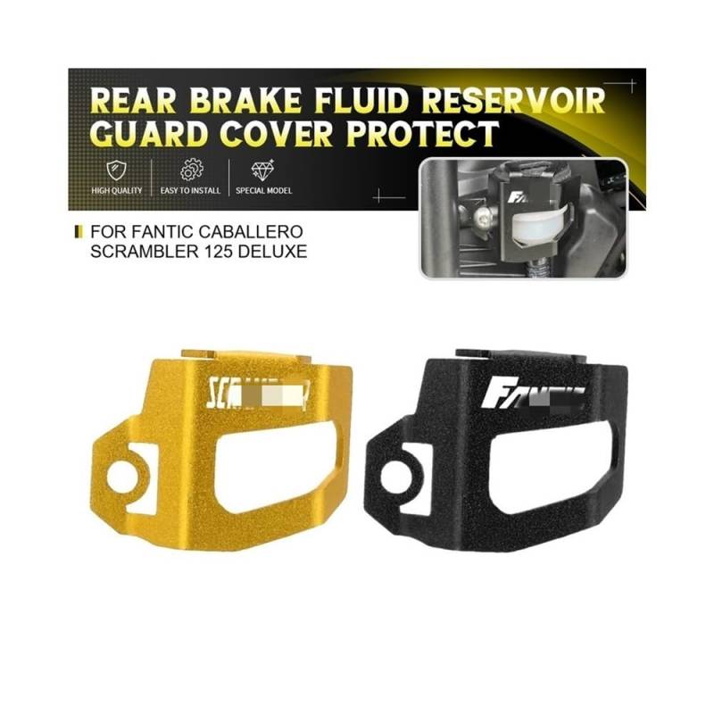 Schutzkappe Bremsflüssigkeitsbehälter Für Fan&TIC Caballero Für Scrambler 125 Deluxe Motorrad Hinten Brems Flüssigkeit Reservoir Schutz Abdeckung Aluminium Protector Zubehör von LAUTIE
