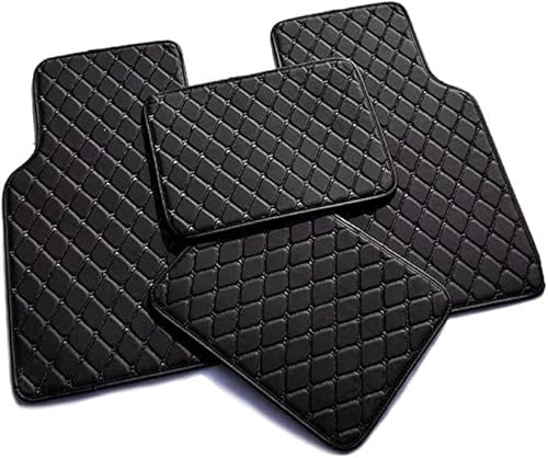 Fußmatten aus Leder Auto Fußmatten für Mercedes Benz EQ EQA EQE EQS 250 300 350 EQB 250 300 350, Leder Staubdicht und verschleißfest Fussmatten,Bodenmatten Automatten,A All-Black von LAVIYE