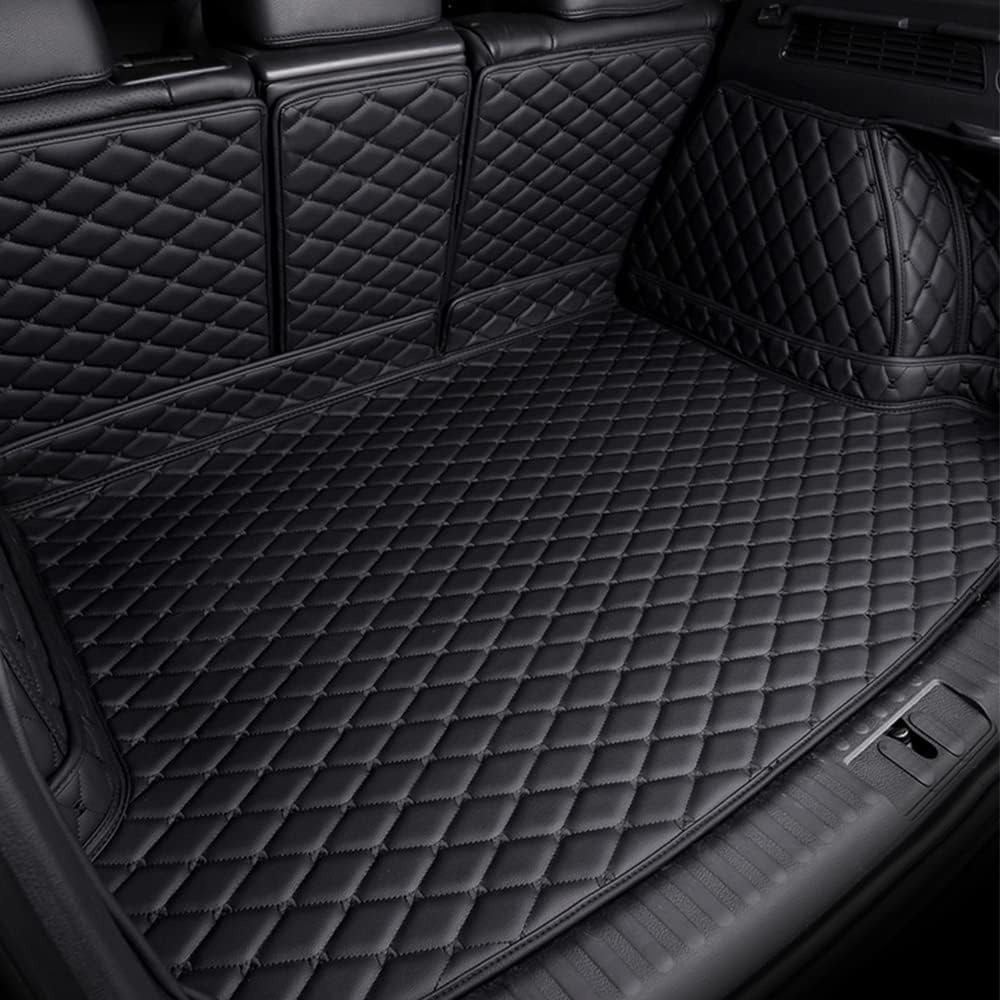 Kofferraummatte Auto für Kia Sorento MQ4 2021 2022 2023 7 Seats, All Inclusive Stil Verschleißfest und Kratzfest Kofferraumwanne, Auto ZubehöR,A Black von LAVIYE