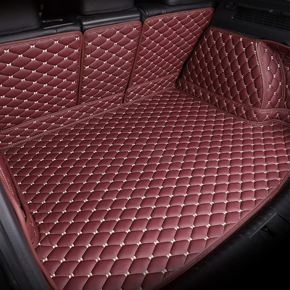 Kofferraummatte Auto für Skoda Octavia Combi 2018-2023, All Inclusive Stil Verschleißfest und Kratzfest Kofferraumwanne, Auto ZubehöR,E Wine Red von LAVIYE