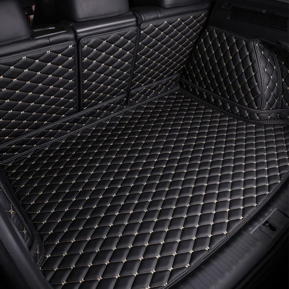 Kofferraummatte Auto für Toyota RAV4 Hybrid 2019 2020 2021, All Inclusive Stil Verschleißfest und Kratzfest Kofferraumwanne, Auto ZubehöR,B Black Beige von LAVIYE