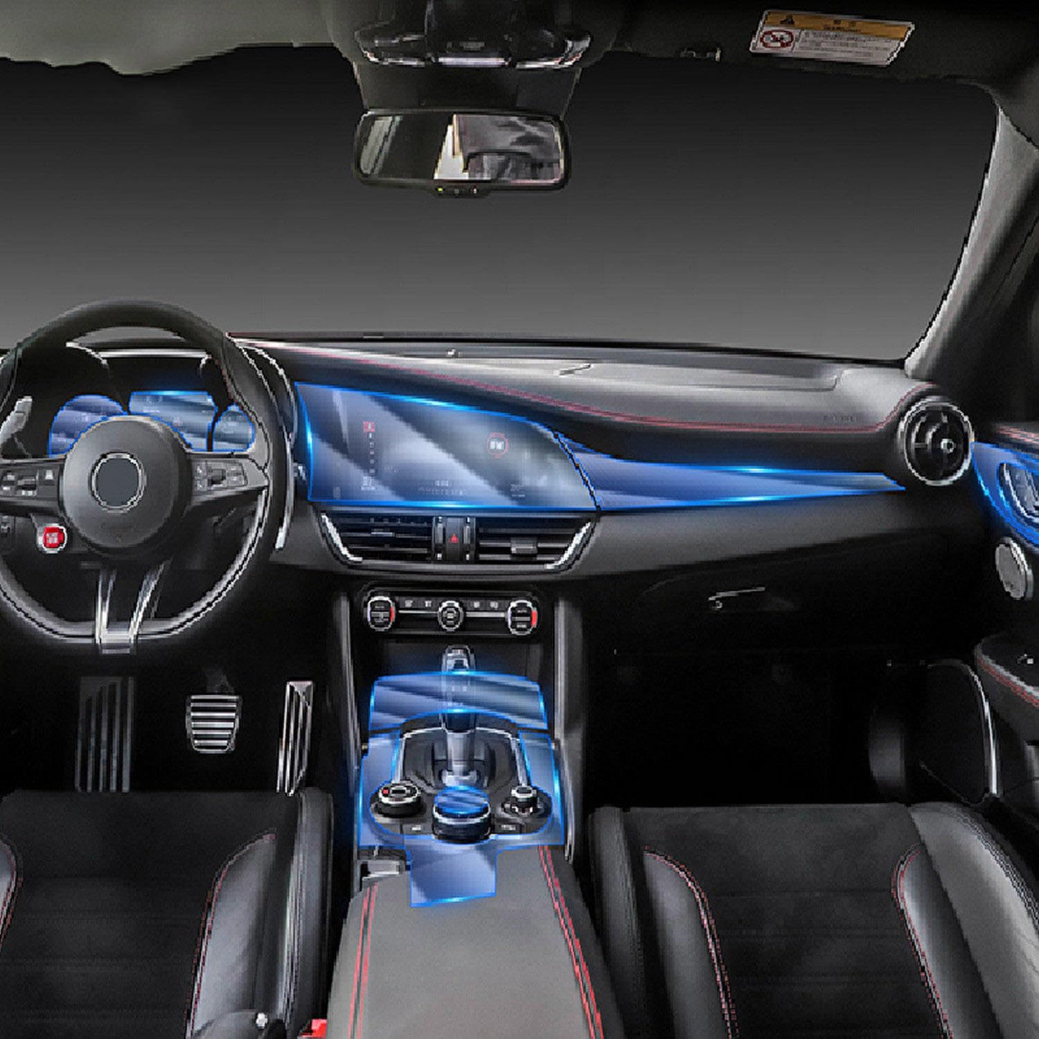 LAVIYE Anti-Kratz-Schutzfolie, transparent, TPU, selbstklebend, Zubehör, für Alfa Romeo Giulia 2017–2019 LAVIYE Anti-Kratz-Schutzfolie, transparent, TPU, selbstklebend, Zubehör, für Alfa Romeo Giulia 2017–2019 von LAVIYE