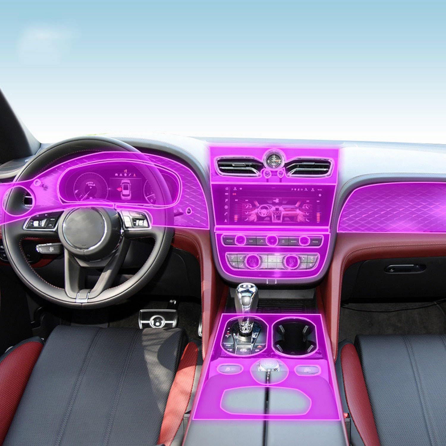 LAVIYE Anti-Kratz-Schutzfolie, transparent, TPU, selbstklebend, für Bentley Bentayga 2021–2023 LAVIYE Anti-Kratz-Schutzfolie, transparent, TPU, selbstklebend, für Bentley Bentayga 2021–2023 von LAVIYE