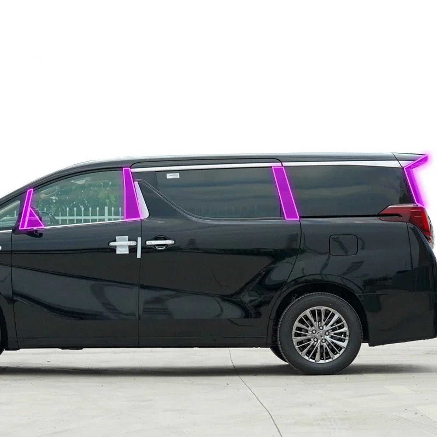 LAVIYE Auto Außen Auto B C Fenster Säule Anti-Kratzer TPU Schutzfolie Anti-Kratzfolie PPF, für Toyota Alohard 2023-2024 LAVIYE Auto Außen Auto B C Fenster Säule Anti-Kratzer TPU Schutzfolie Anti-Kratzfolie PPF, für Toyota Alohard 2023-2024 von LAVIYE
