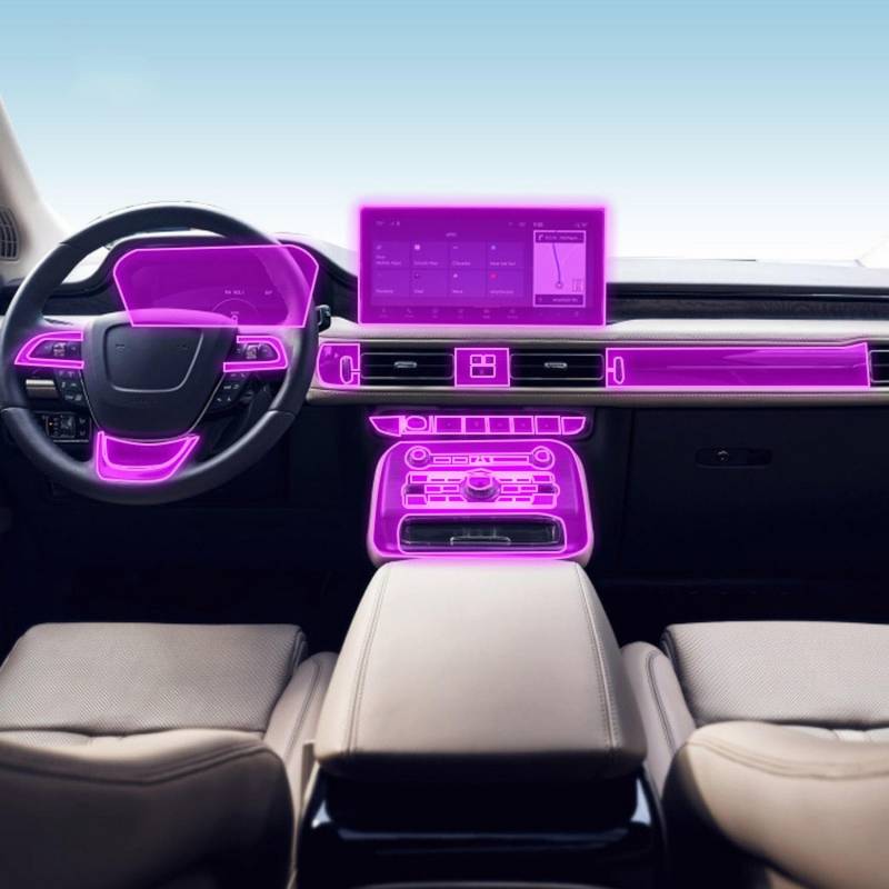 LAVIYE Auto-Innen-Mittelkonsole, transparente TPU-Schutzfolie, kratzfeste Folie, Zubehör, für Lincoln Nautilus 2021–2022 von LAVIYE