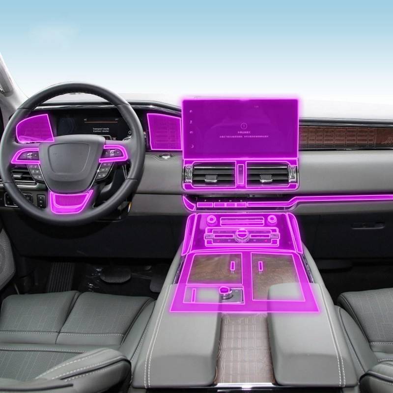 LAVIYE Auto-Innen-Mittelkonsole, transparente TPU-Schutzfolie, kratzfeste Folie, Zubehör, für Lincoln Navigator 2018–2023 von LAVIYE