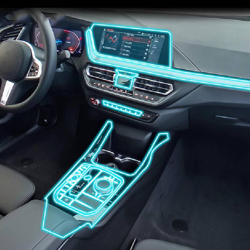 LAVIYE Auto Innenraum Mittelkonsole Transparente TPU-Schutzfolie Anti-Scratc-Folie, für BMW F40 Serie 1 2020-2023 von LAVIYE