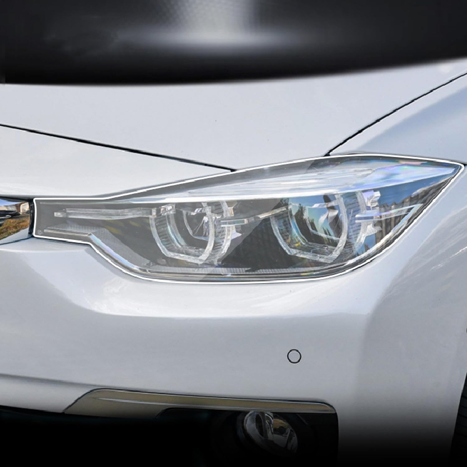 LAVIYE Autolichtfolie Außenzubehör Schutz, für BMW F30 F31 Serie 3 2013-2018 Anti-Kratz-Scheinwerferschutz Rhino Aufkleber von LAVIYE