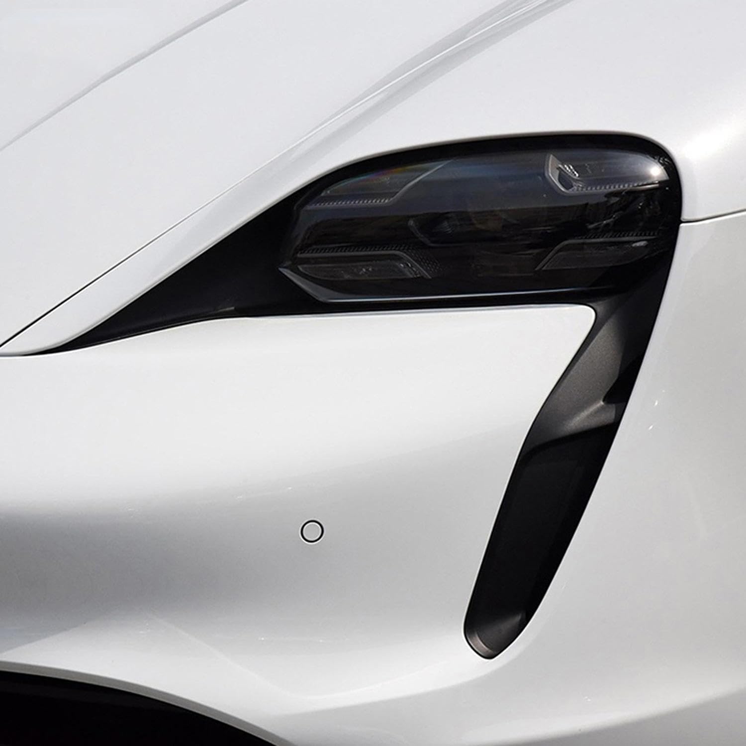 LAVIYE Autoscheinwerfer-Schutzfolie Scheinwerfer-Restaurierung Anti-Kratz-Folie Transparenter schwarzer TPU-Aufkleber, für Porsche Taycan 2019 2020 von LAVIYE