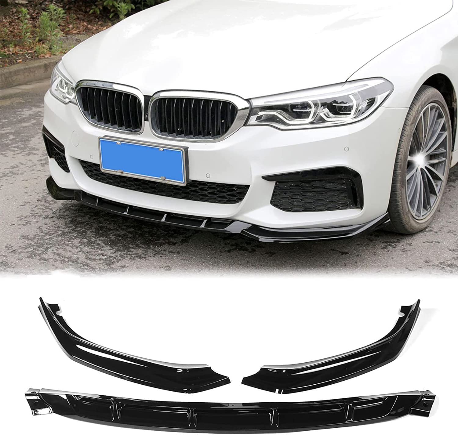 Auto Frontspoiler Lippe für BMW 5er G30 G31 G38 540I M Sport 2018-2020, ABS Frontstoßfänger Lip Chin Spoiler, Frontleiste Frontschaufel Diffusor Frontstoßfänger Autozubehör Body Kit Auto Frontspoiler Lippe für BMW 5er G30 G31 G38 540I M Sport 2018-2020, ABS Frontstoßfänger Lip Chin Spoiler, Frontleiste Frontschaufel Diffusor Frontstoßfänger Autozubehör Body Kit von LAXIL