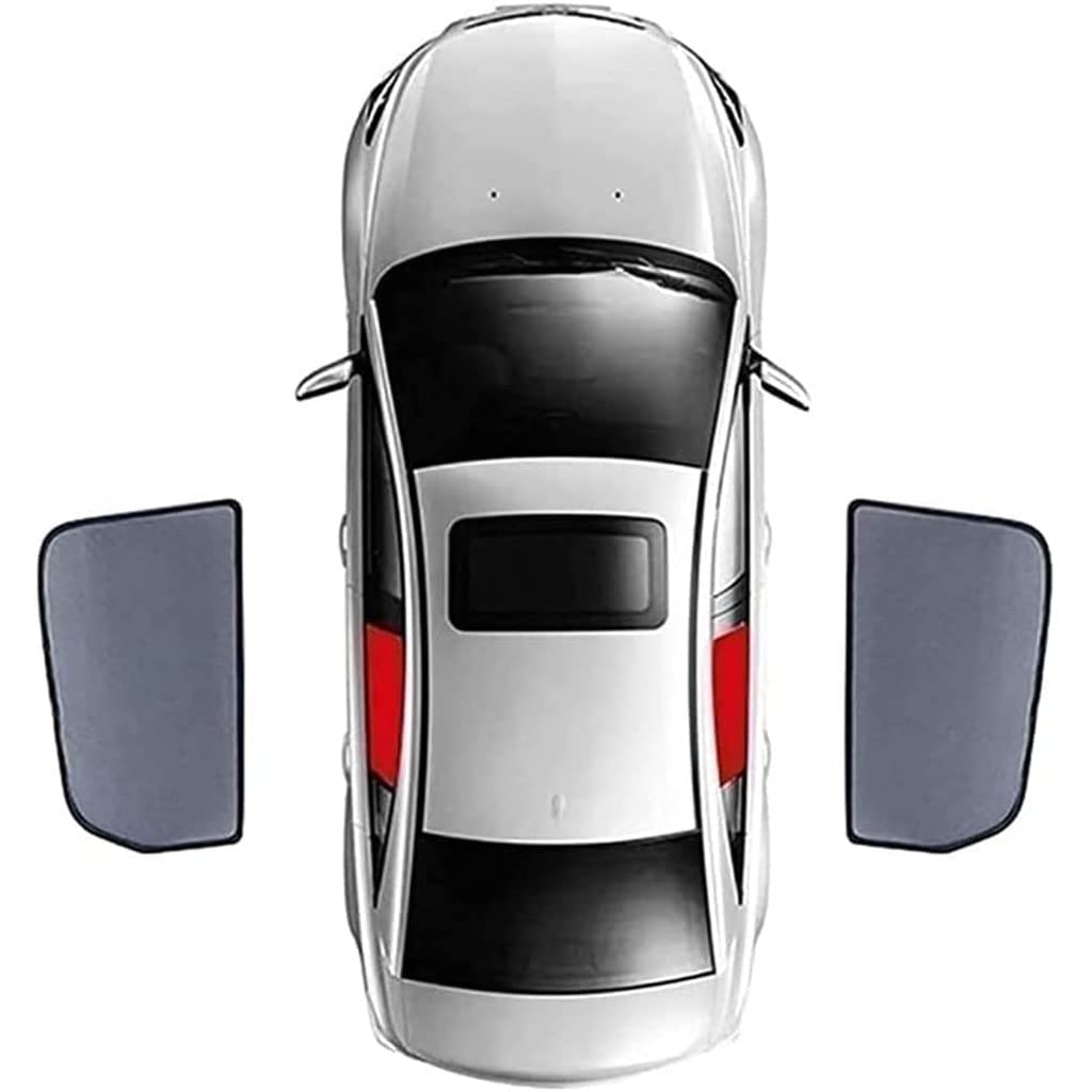 Auto Seitenfenster Sonnenschutz für Audi Q2 2015-2023,Magnetischer Sonnenblende Front Heck Seitenscheibe Visier UV Schutz Isolierung Visier Zubehör,2 Rear Doors von LAXTO