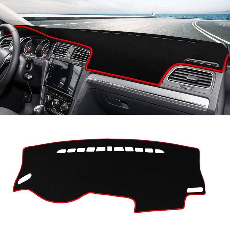 LAYGU Auto-Armaturenbrett-Abdeckmatte, vermeiden Sie Lichtpolster, Teppiche, für VW Golf 7 MK7 2013 2014 2015 2016 2017 2018 2019 Zubehör von LAYGU