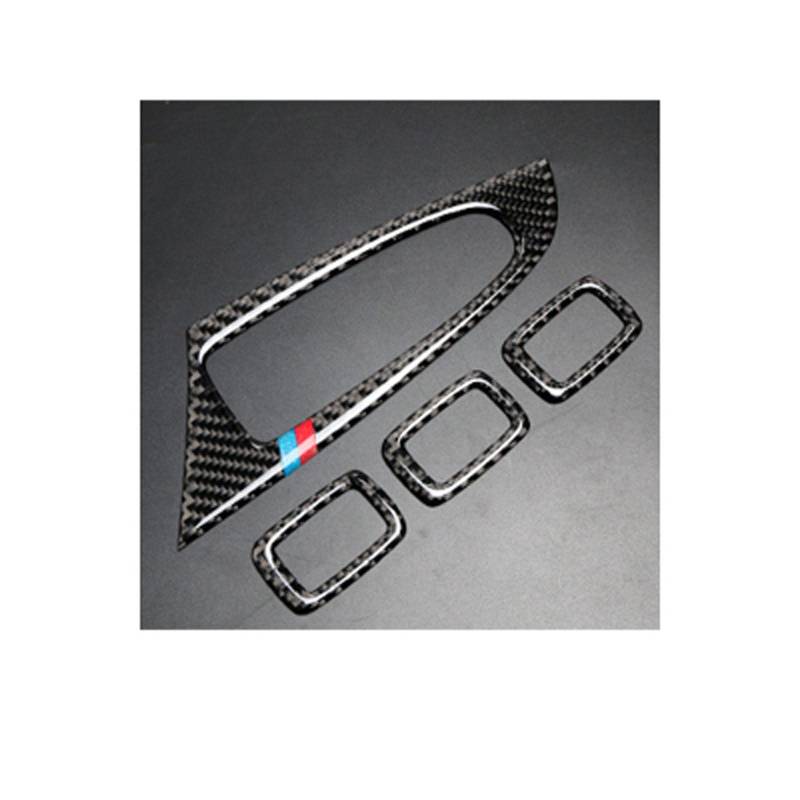 LAYGU Auto Kohlefaser Fensterheber Schalter Knopf Rahmen Abdeckung Verkleidung, für BMW X3 F25 X4 F26 2011-2017 Zubehör von LAYGU