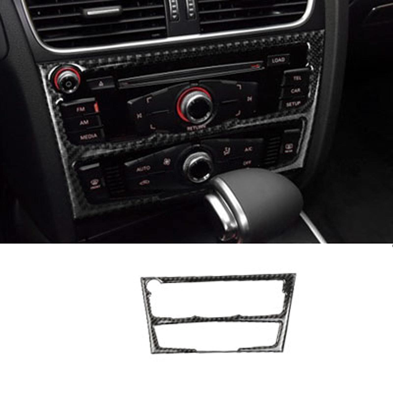LAYGU Auto Kohlefaser Konsole Steuerung CD Rahmen Abdeckung Trim Innenraum Klimaanlage Knöpfe Dekorativer Rahmen, für Audi A4 A5 B8 LAYGU Auto Kohlefaser Konsole Steuerung CD Rahmen Abdeckung Trim Innenraum Klimaanlage Knöpfe Dekorativer Rahmen, für Audi A4 A5 B8 von LAYGU