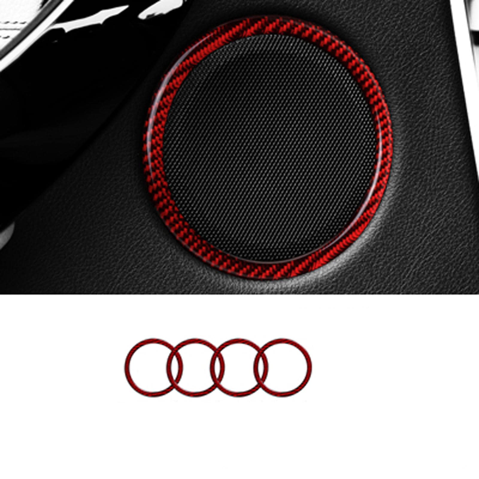 LAYGU Auto Kohlefaser Tür Audio Lautsprecher Trim Abdeckung Lautsprecher Ring Aufkleber, für BMW E90 E84 F30 F34 X3 X4 F15 F16 F48 LAYGU Auto Kohlefaser Tür Audio Lautsprecher Trim Abdeckung Lautsprecher Ring Aufkleber, für BMW E90 E84 F30 F34 X3 X4 F15 F16 F48 von LAYGU